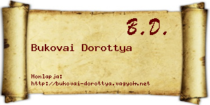 Bukovai Dorottya névjegykártya